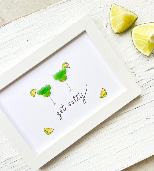 Margaritas Sea Glass Art by Sook & Hook