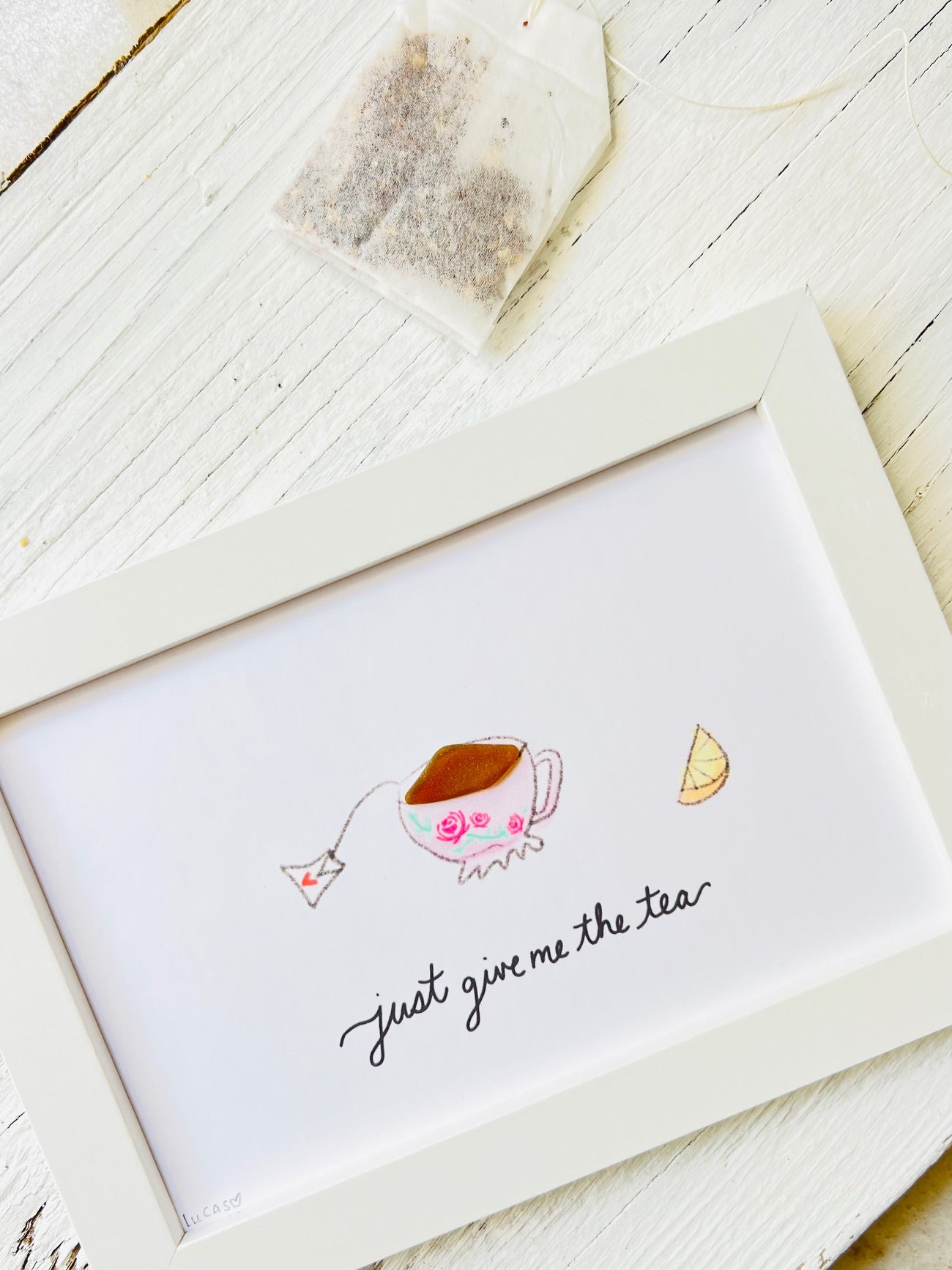 Just Give Me the Tea Sea Glass Art
