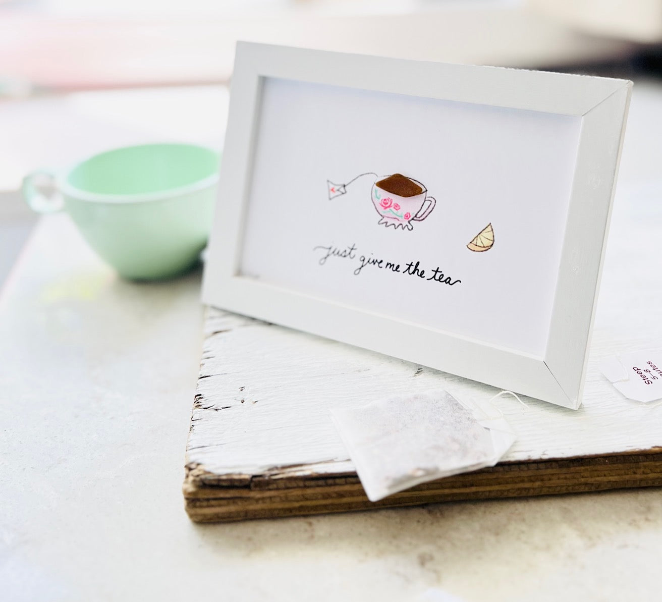 Just Give Me the Tea Sea Glass Art