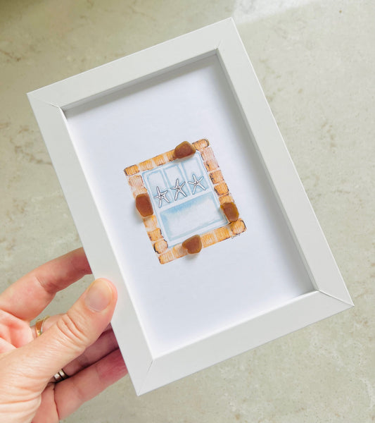 Starfish in the Window Sea Glass Art