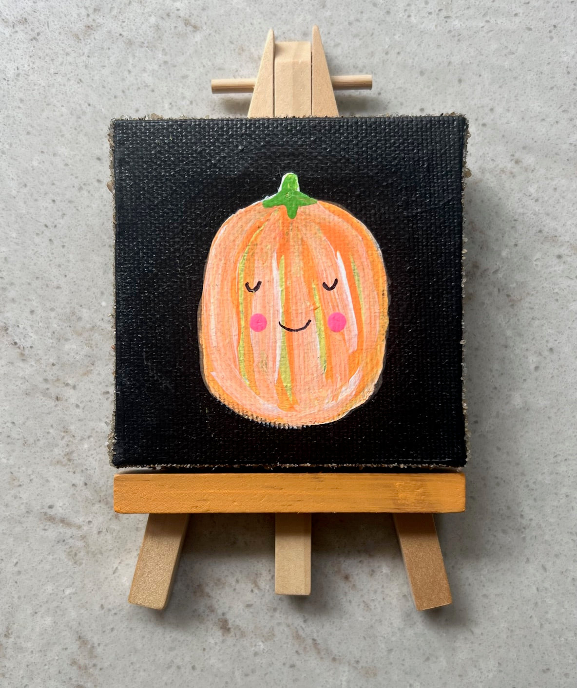 Happy Pumpkin Original Mini Painting