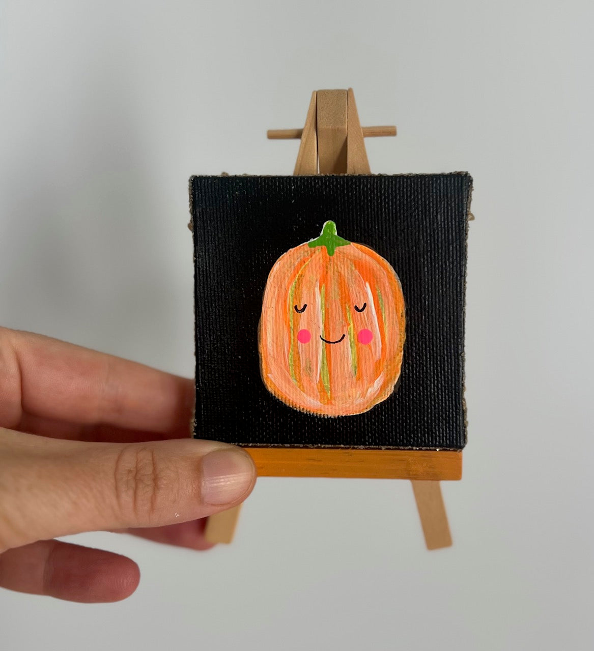 Happy Pumpkin Original Mini Painting