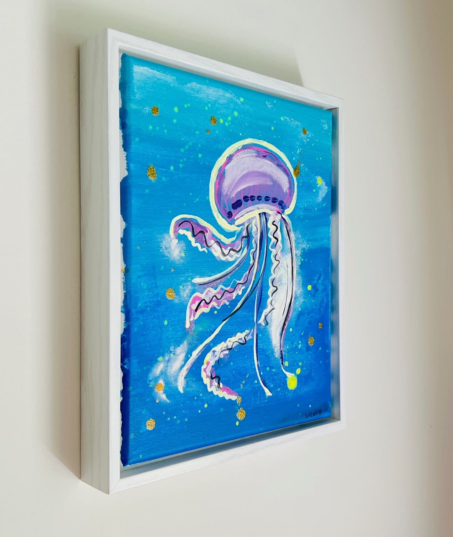 Dancing Jellyfish Original Painting | 8" x 10" | Sook & Hook