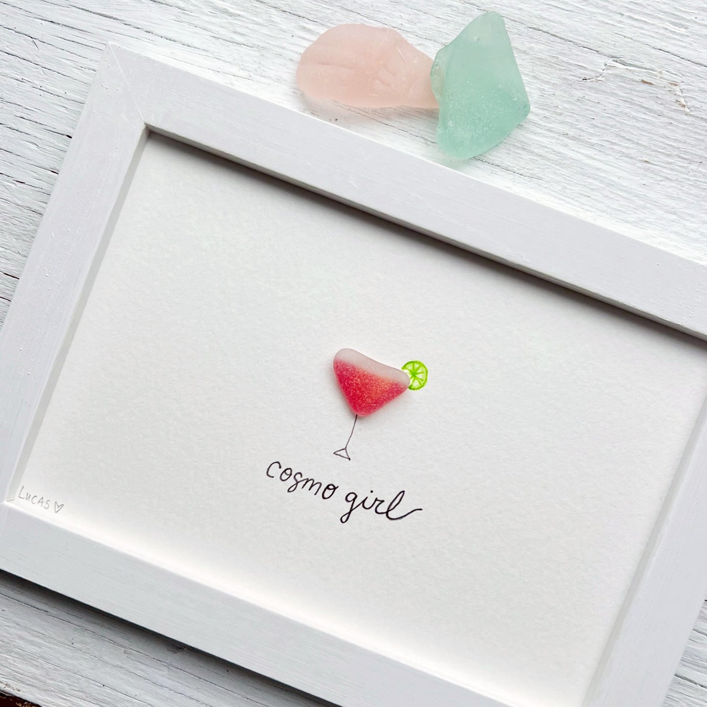 Cosmo Girl Sea Glass Art