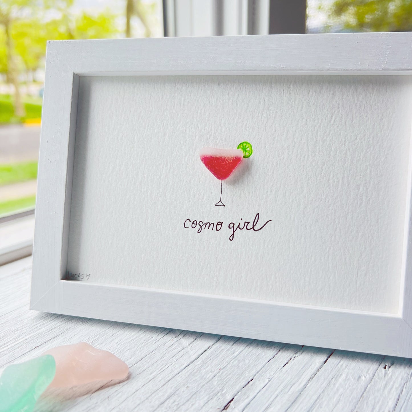 Cosmo Girl Sea Glass Art