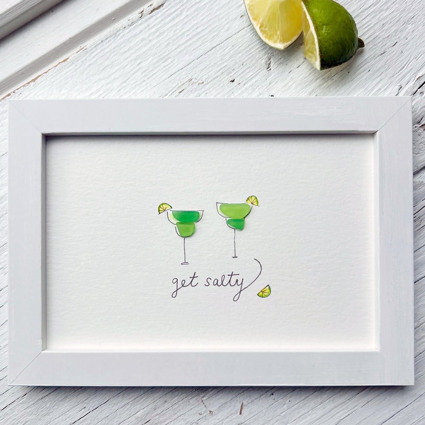 Margaritas Sea Glass Art by Sook & Hook