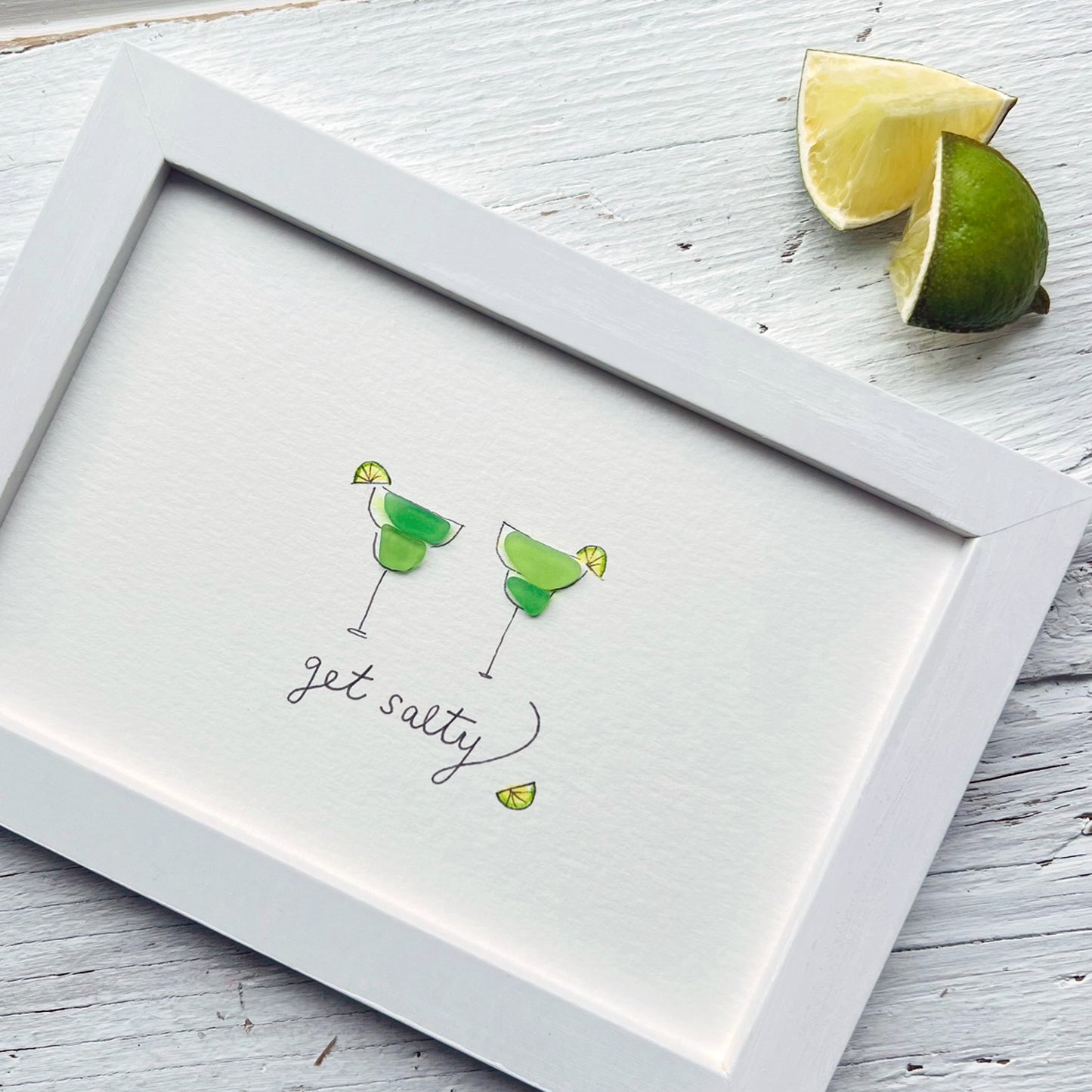 Margaritas Sea Glass Art by Sook & Hook