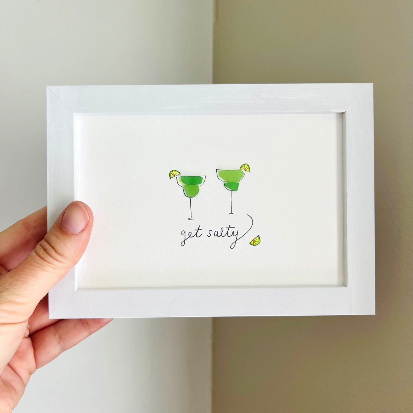 Margaritas Sea Glass Art by Sook & Hook