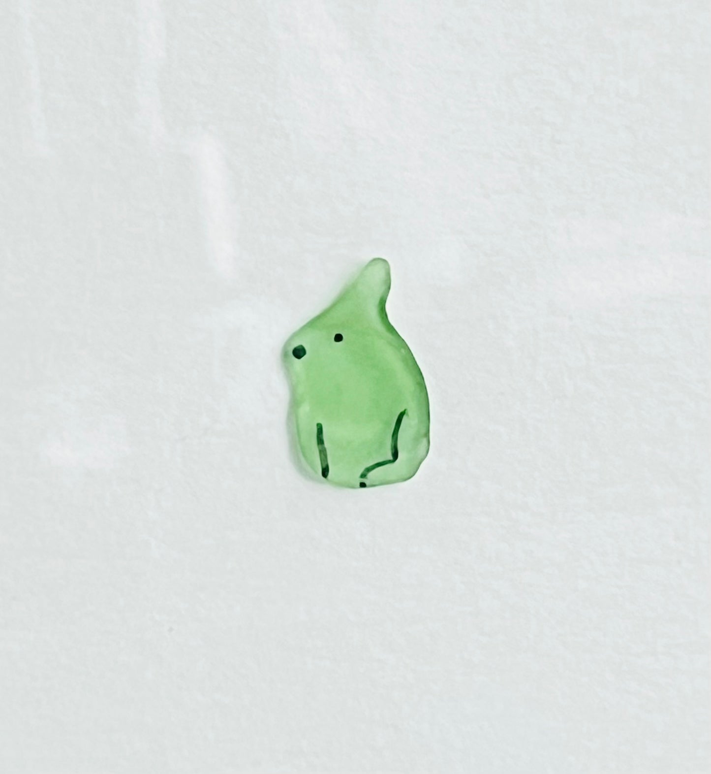 Sea Glass Rabbit Artwork | Minimalist Art for the Home | 4"x6"