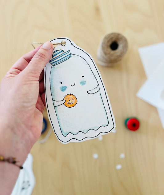 Printable Coastal Ghost Garland by Sook & Hook