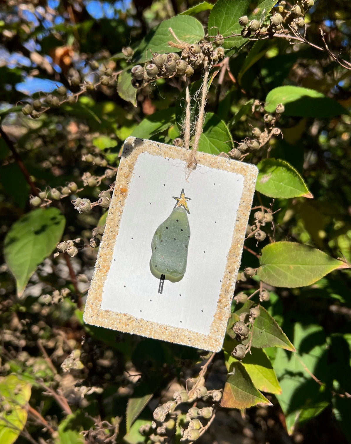 Jolly Sea Glass Christmas Tree Ornament