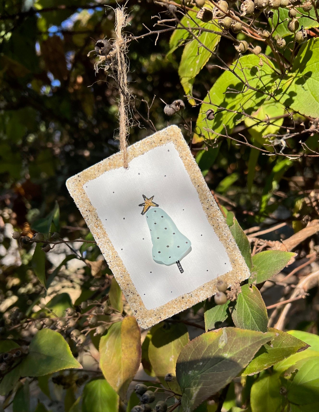 Jolly Sea Glass Christmas Tree Ornament