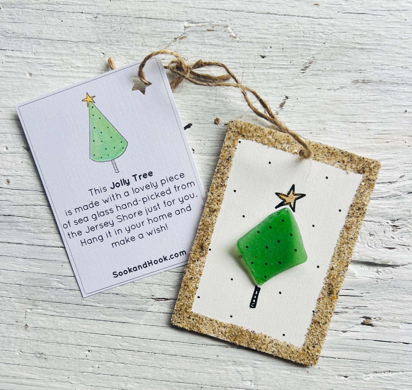 Jolly Sea Glass Christmas Tree Ornament