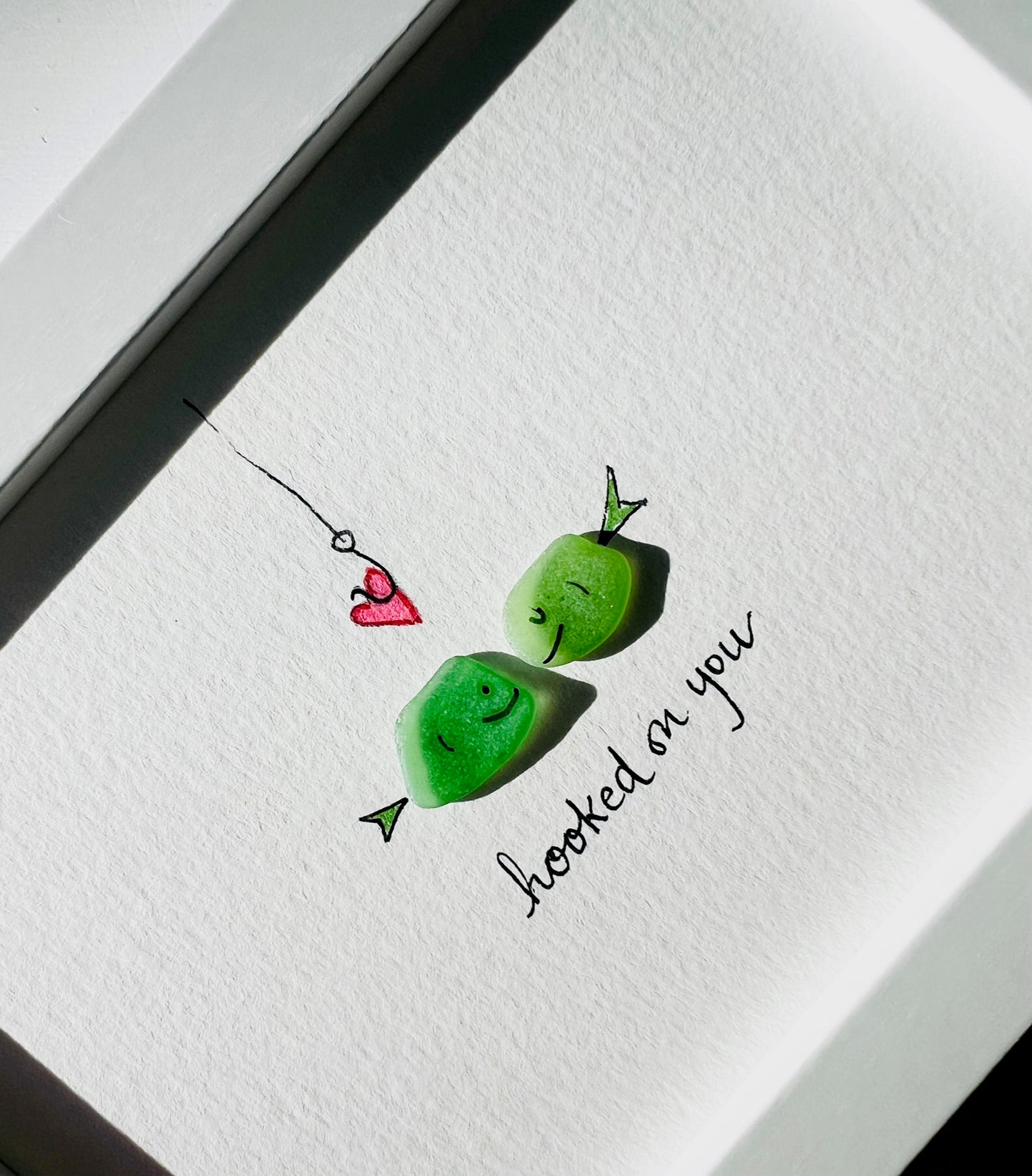 Hooked on You Sea Glass Fish
