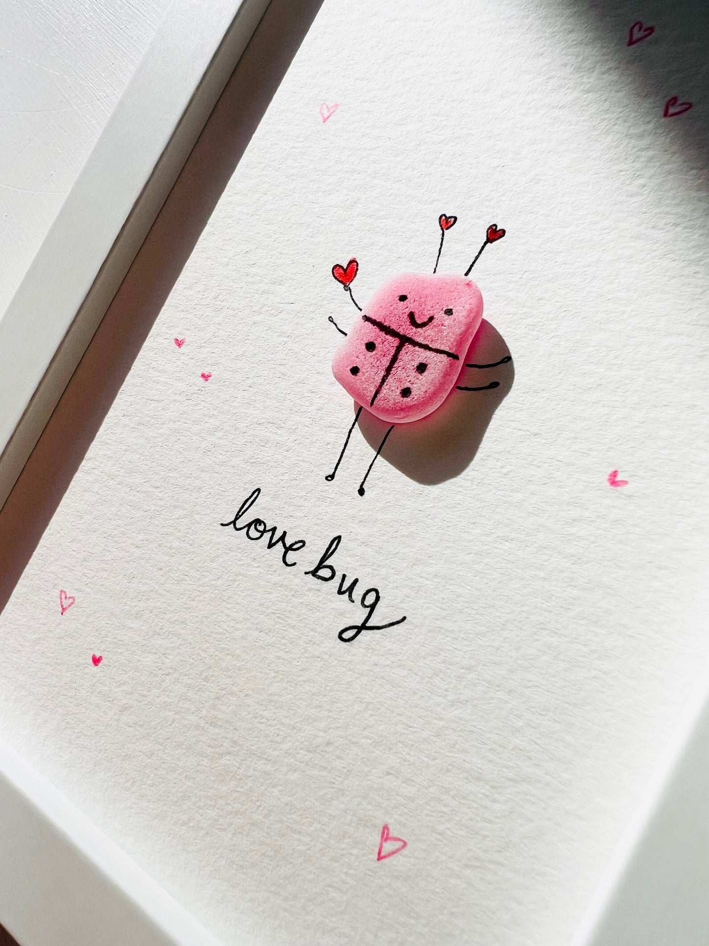 Love Bug Sea Glass Art