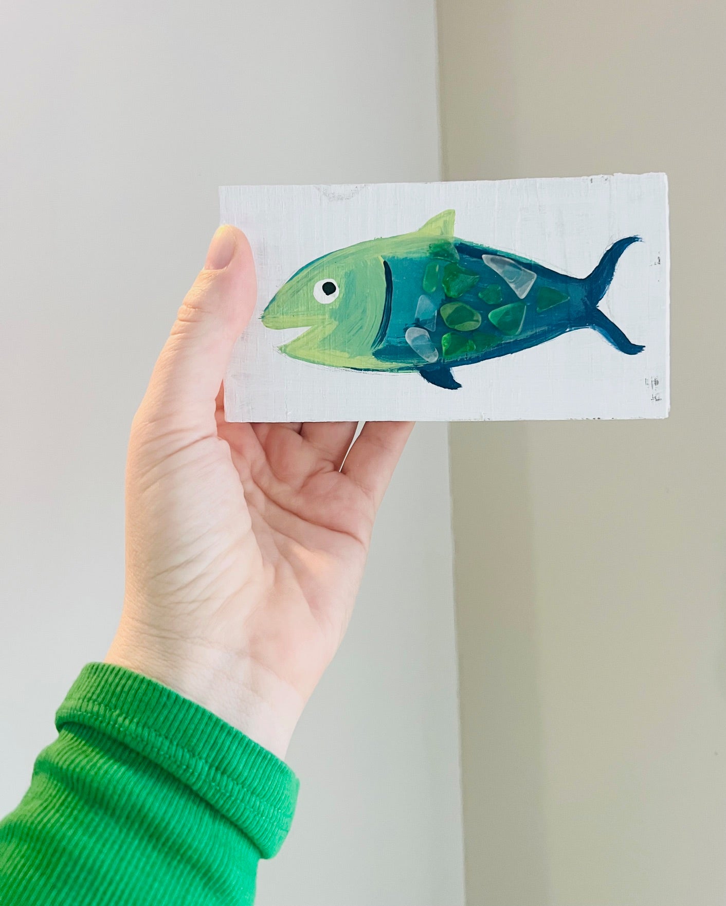 Happy Fish Driftwood Painting II