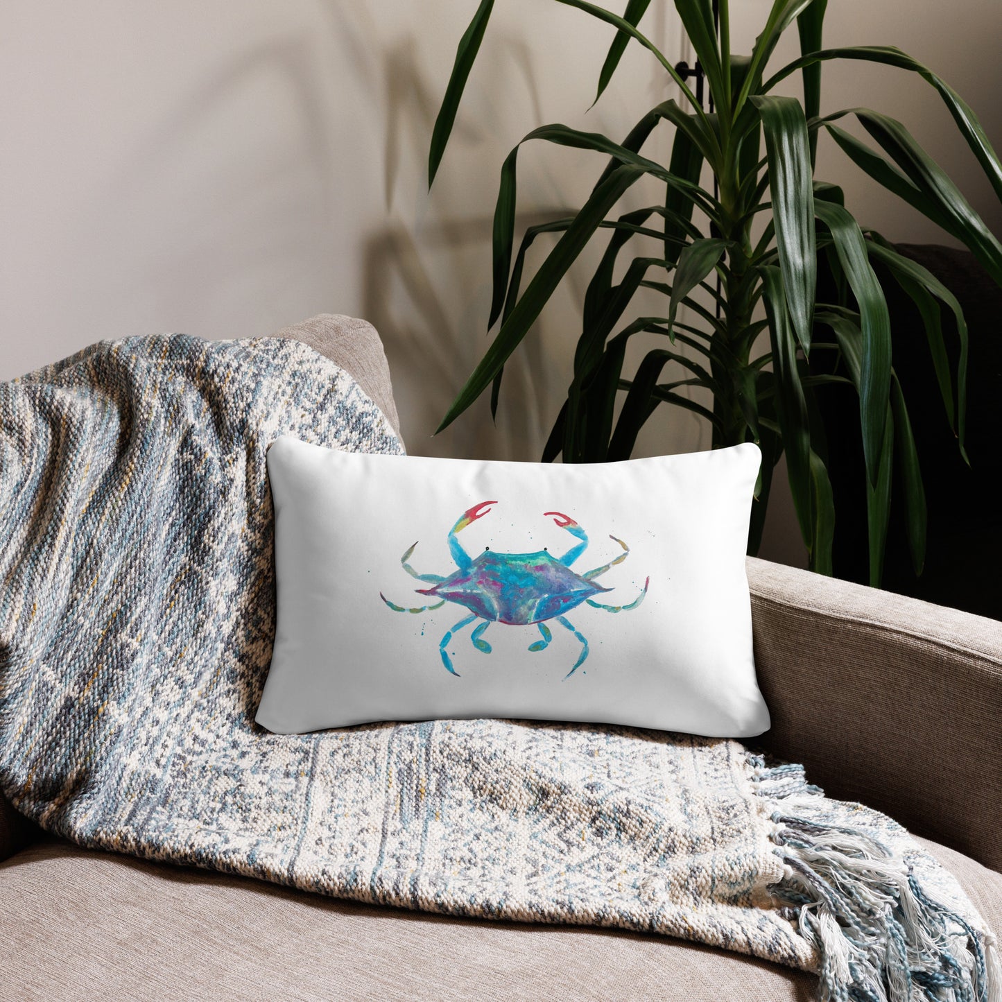 Blue Crab Pillow by Sook & Hook
