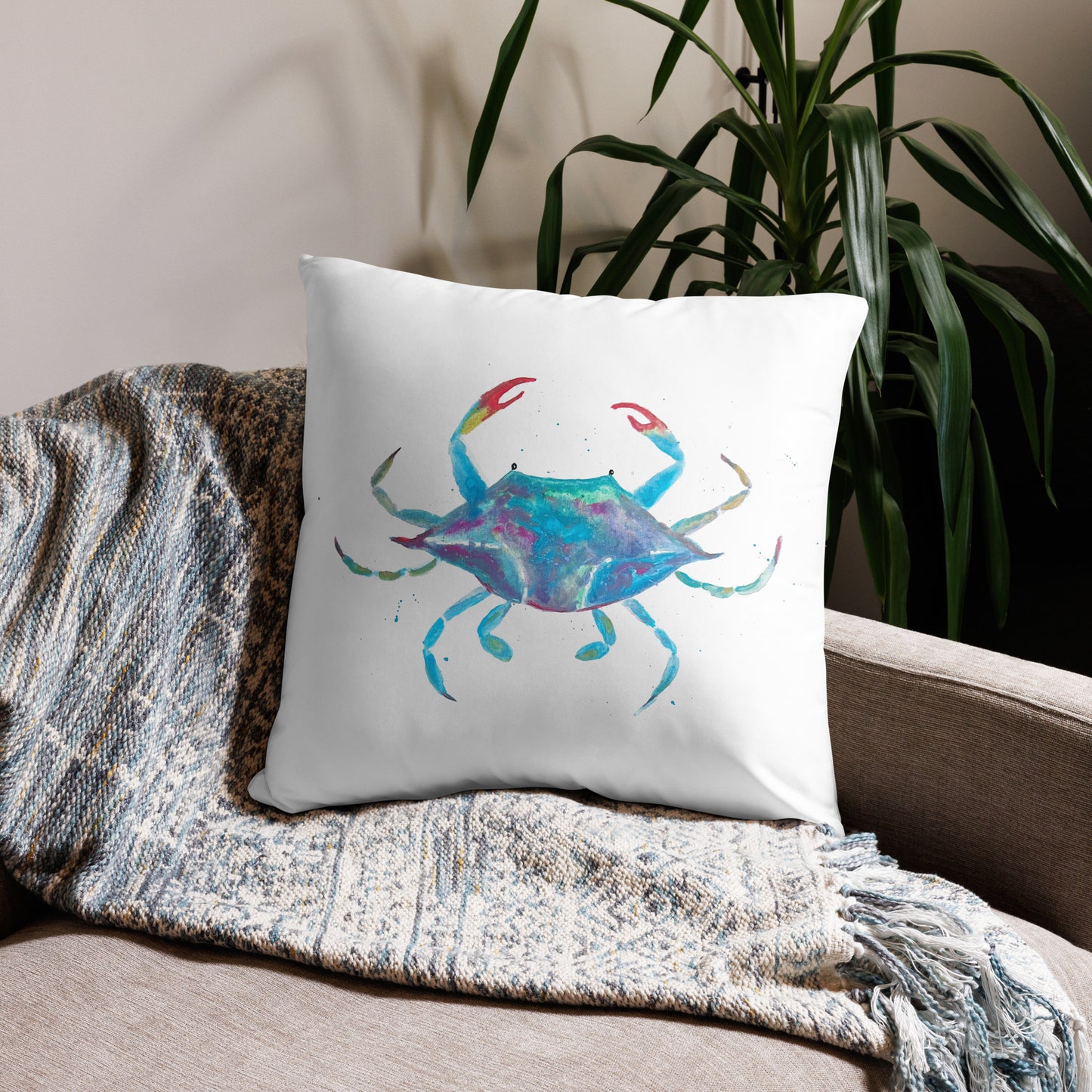 Blue Crab Pillow by Sook & Hook