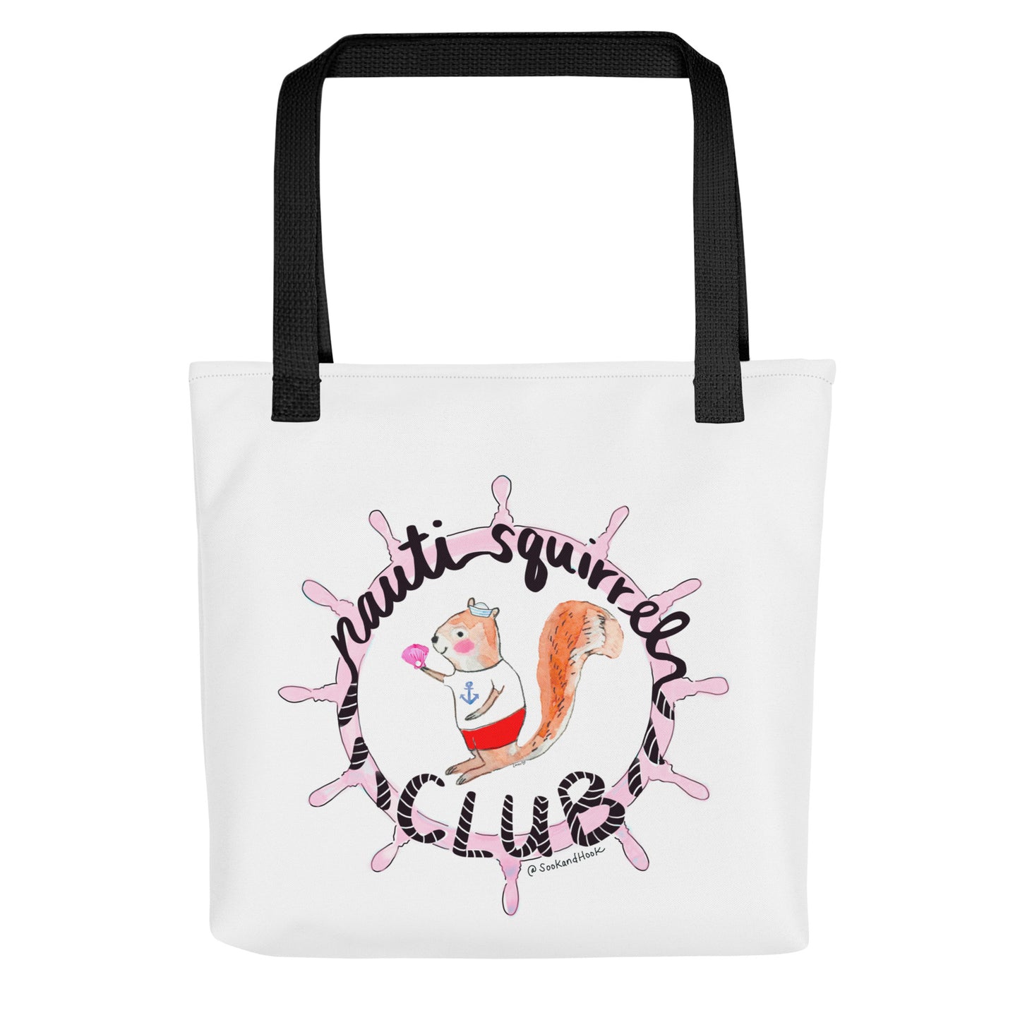 Nauti Squirrel Club Tote by Sook & Hook
