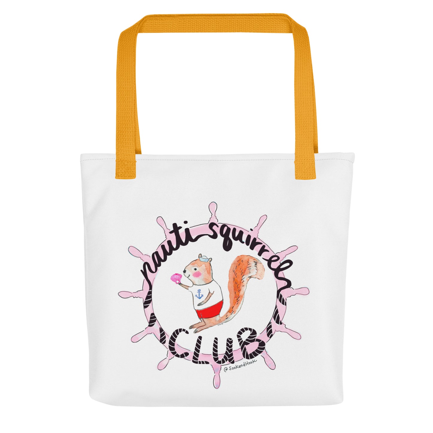 Nauti Squirrel Club Tote by Sook & Hook