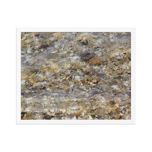 'Ripples' Framed Photograph of Clear Water and Rocks by Sook & Hook