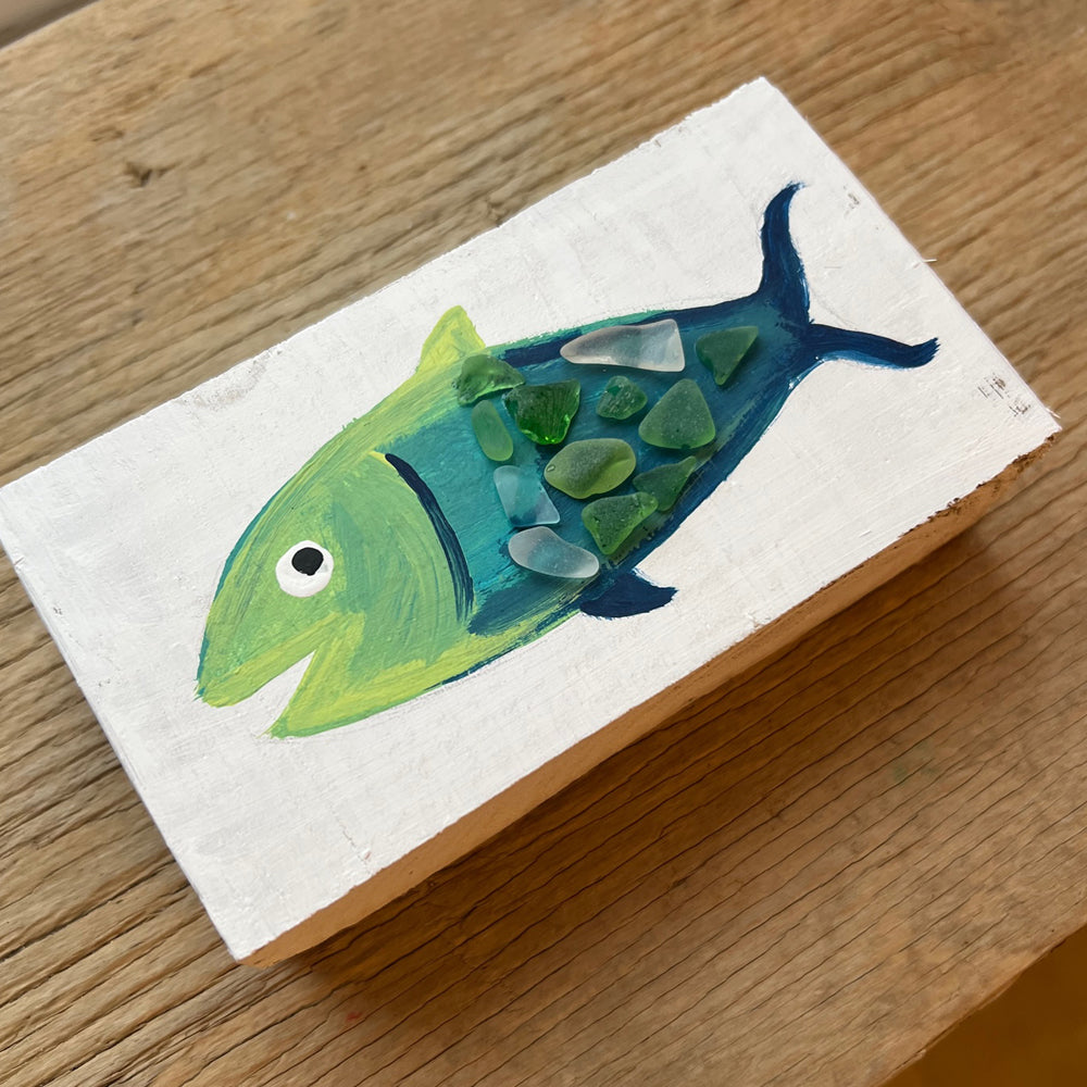 Happy Fish Driftwood Painting II