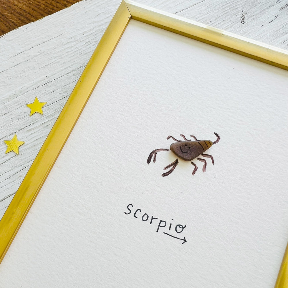 Scorpio Zodiac Sea Glass Art | Hooked on Horoscopes Collection