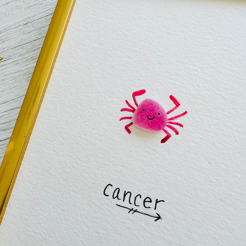 Cancer Zodiac Sea Glass Art | Hooked on Horoscopes Collection