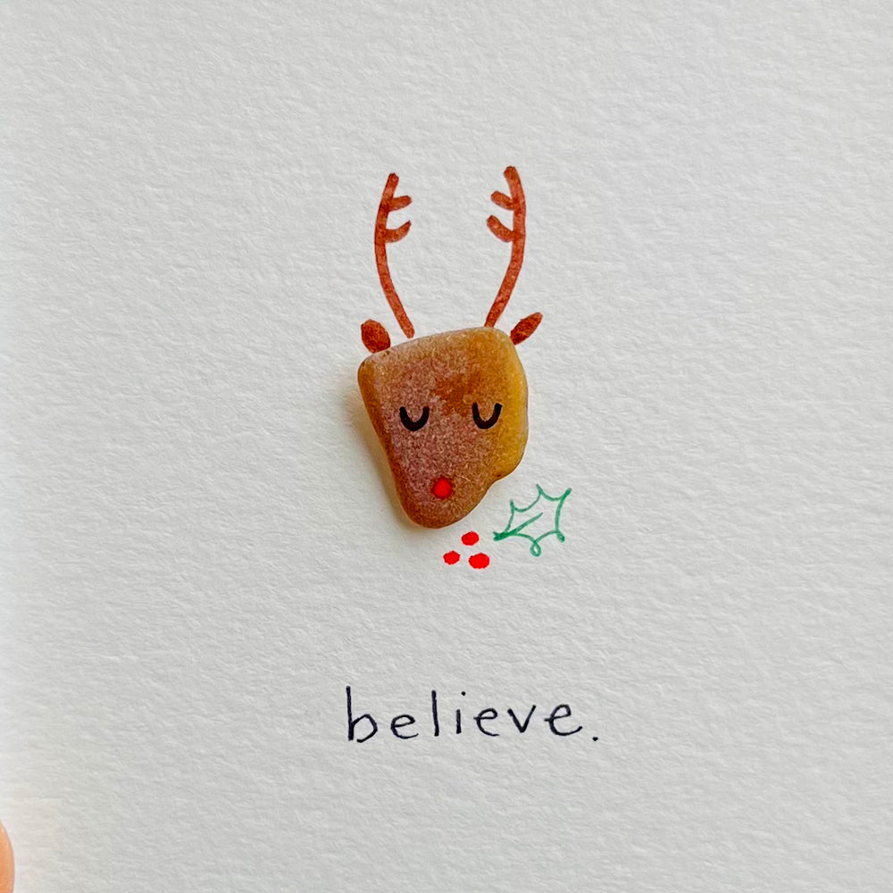 Reindeer Sea Glass Art