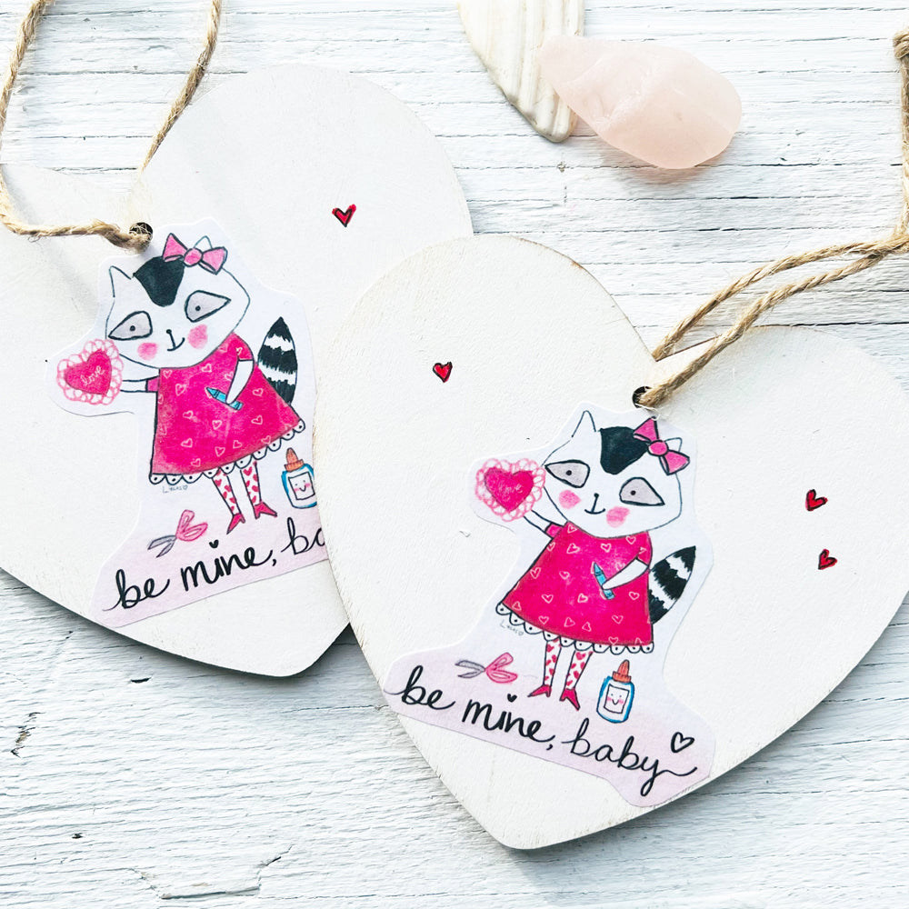 Be Mine Baby Cute Valentine Decoupage Ornament
