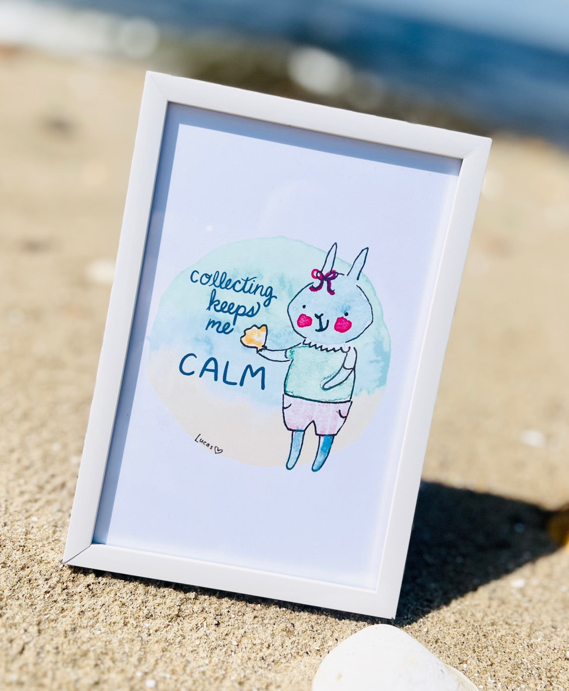 Collecting Keeps Me Calm - Framed Art Print - 4" x 6"