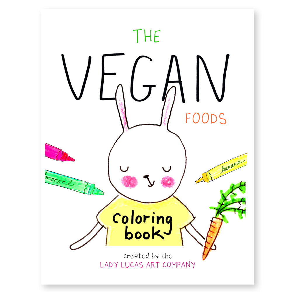 Printable Vegan Food Coloring Book