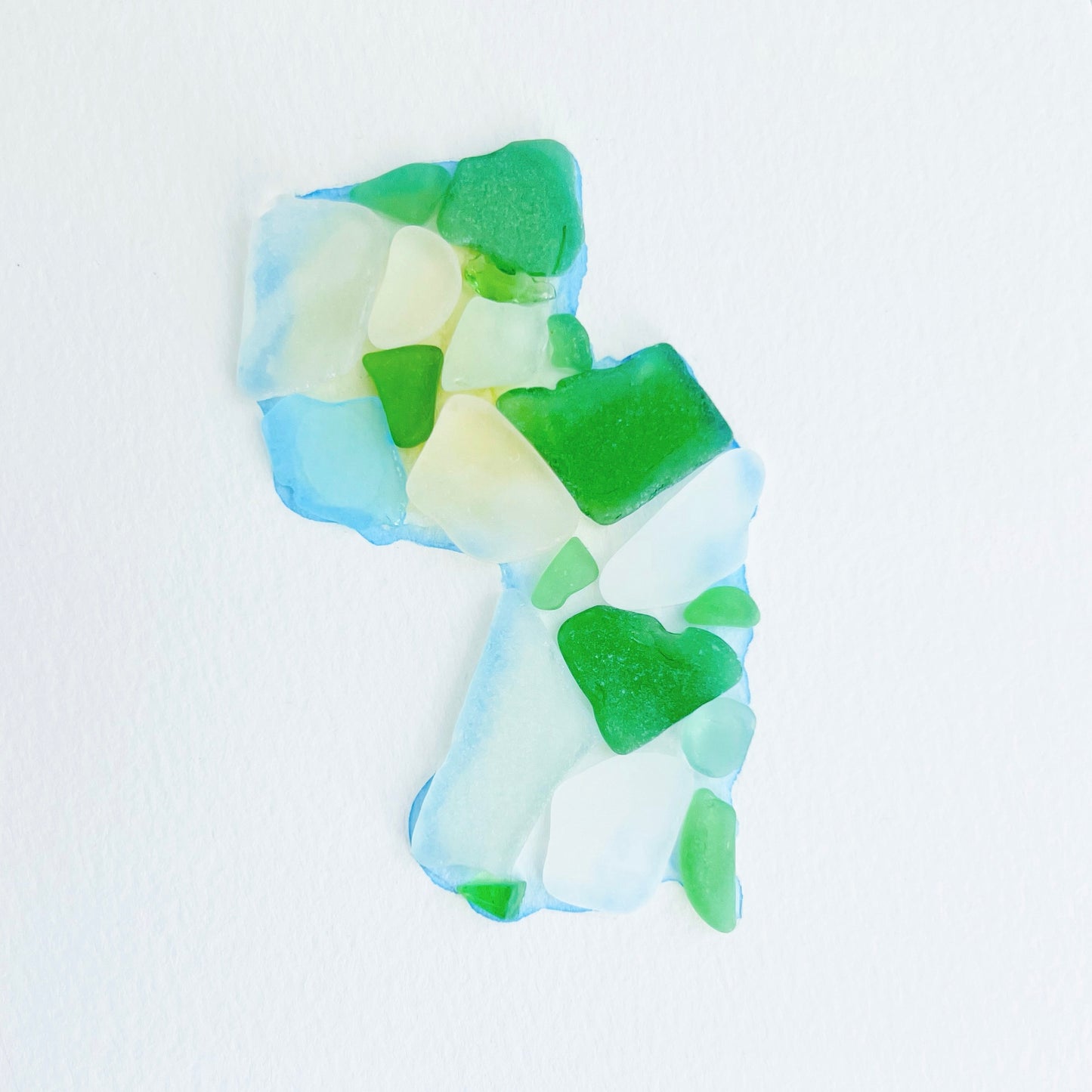 New Jersey State Sea Glass Silhouette