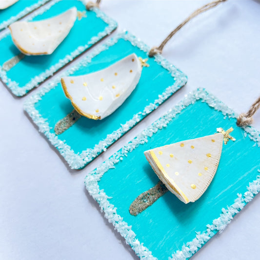 Christmas Tree Shell Ornament