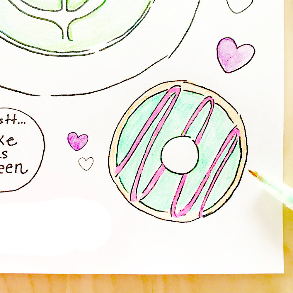 Printable Vegan Food Coloring Book
