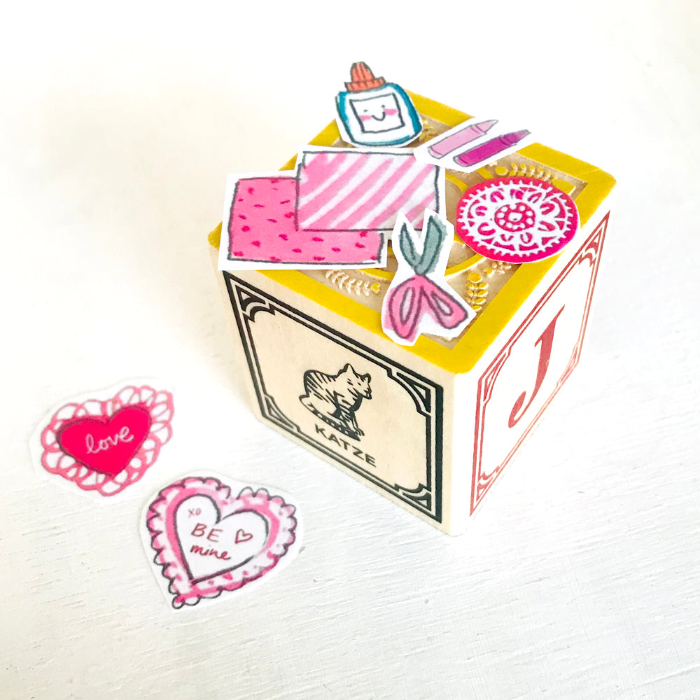 Printable Resi the Raccoon Valentine's Day Paper Doll 