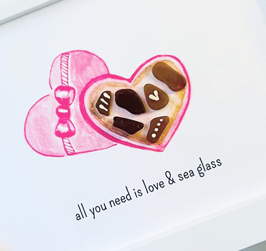 Sea Glass Box of Chocolates | All You Need is Love & Sea Glass