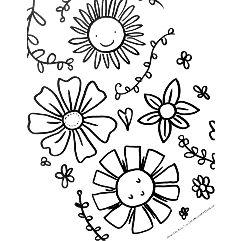Printable Zinnie's Garden Coloring Book