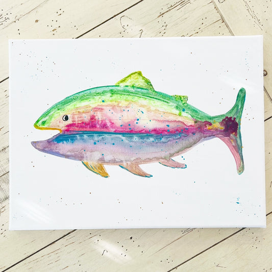 Rainbow Trout Original Acrylic Painting