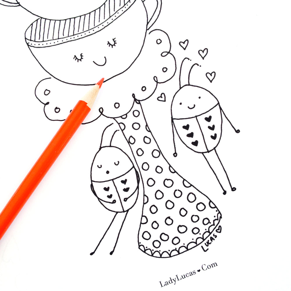Printable Tea Time Coloring Book