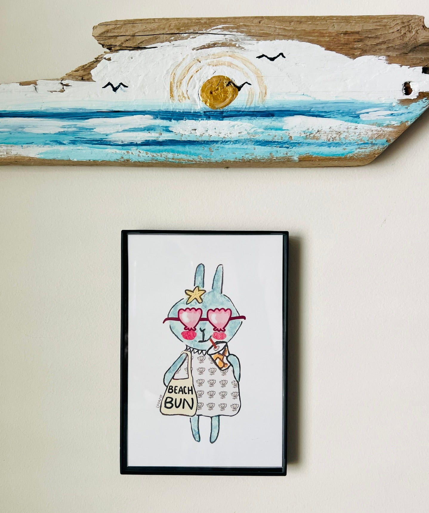 
Beach Bunny - Framed Art Print - 4" x 6"
