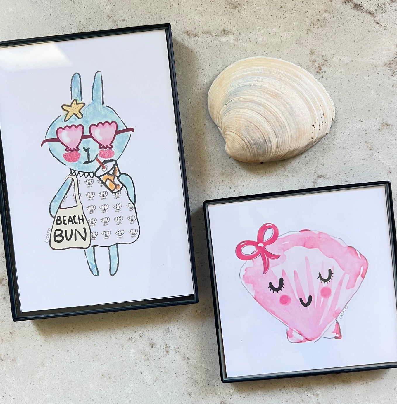 
Beach Bunny - Framed Art Print - 4" x 6"
