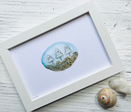 Shore Birds Customizable Sea Glass Art by Sook & Hook