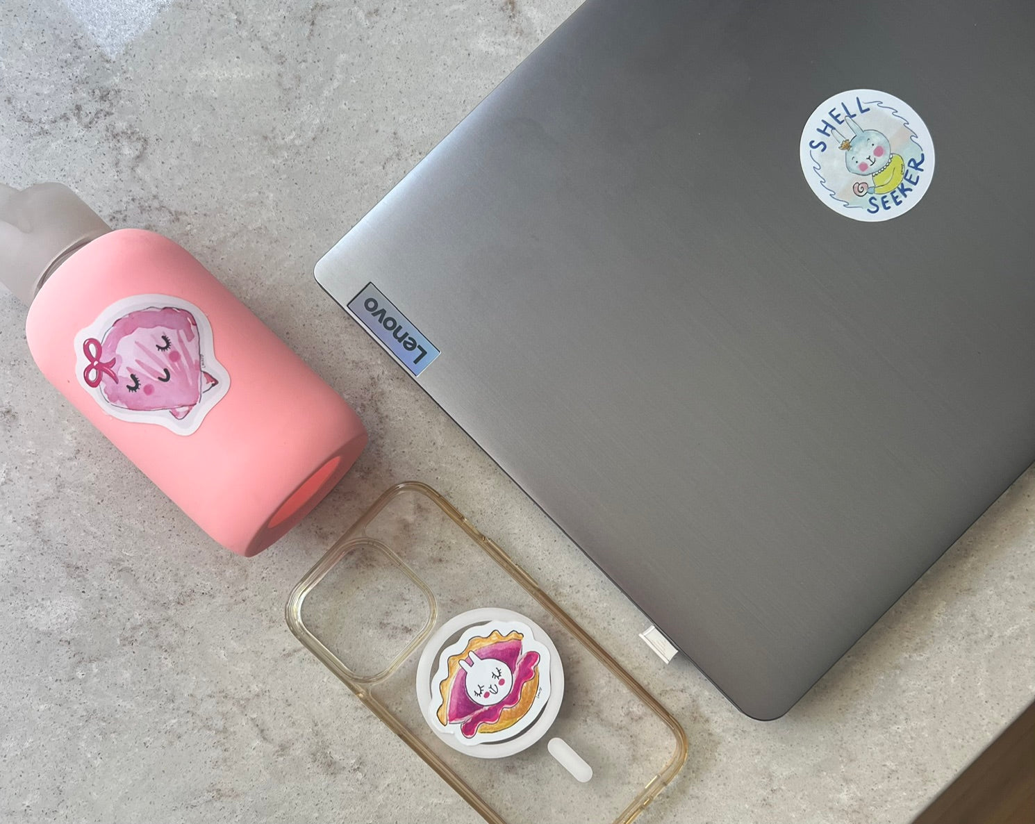 Beach Bun Sticker Trio – Shell Seekers Edition by Sook & Hook