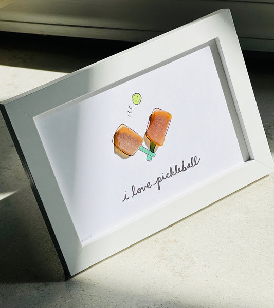 Pickleball Sea Glass Art by Sook & Hook