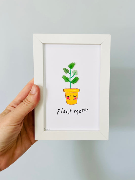 Plant Mom Sea Glass Art by Sook & Hook