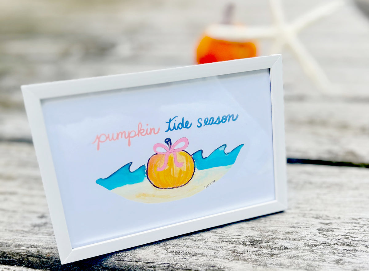 Pumpkin Tide Season - Framed Art Print - 4" x 6"