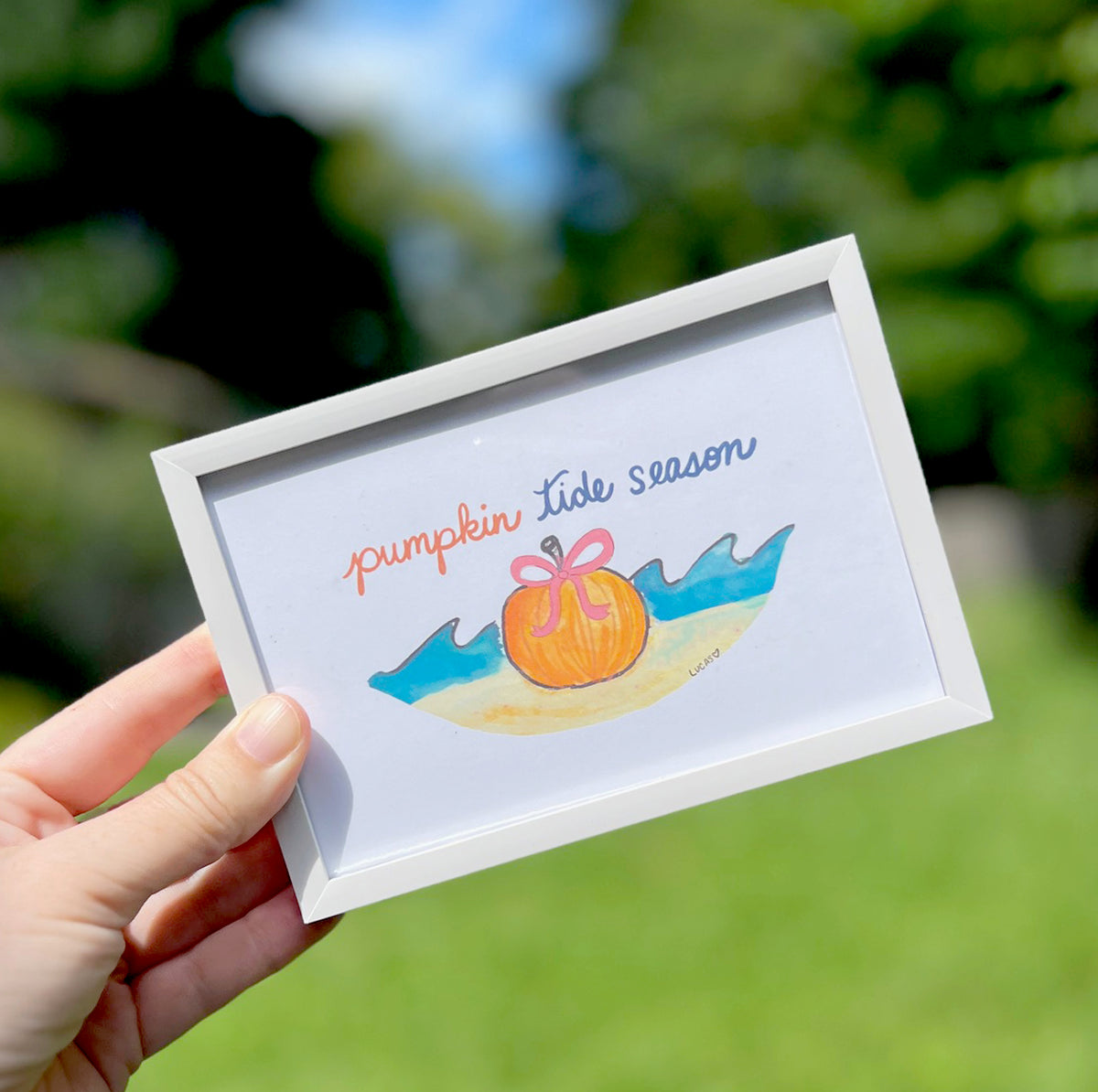 Pumpkin Tide Season - Framed Art Print - 4" x 6"