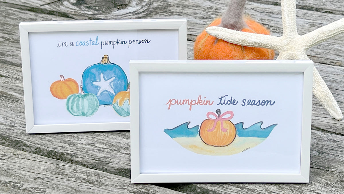 Pumpkin Tide Season - Framed Art Print - 4" x 6"