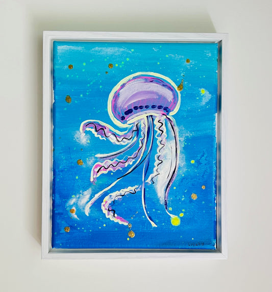 Dancing Jellyfish Original Painting | 8" x 10" | Sook & Hook